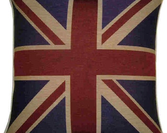 Union Jack Purple Square Tapestry Cushion Pillow Sham Cover