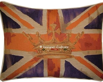 Union Jack Purple Design No 2 Tapestry Cushion Pillow Cover