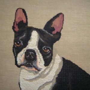 Boston Terrier Woven Tapestry Cushion Cover Sham image 2