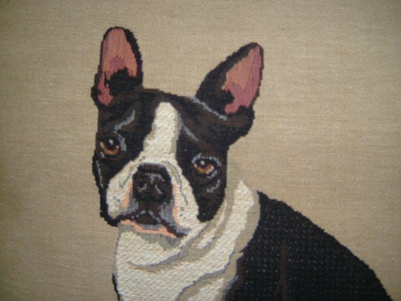 Boston Terrier Woven Tapestry Cushion Cover Sham image 2