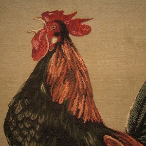 Rooster Crowing Tapestry Cushion Pillow Sham image 2