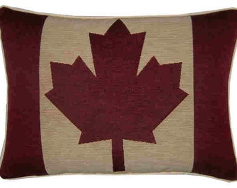 Canada Canadian Flag Woven Tapestry Cushion Pillow Cover