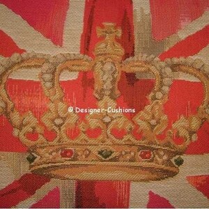Union Jack Pink Design No 1 Tapestry Cushion Pillow Cover image 2