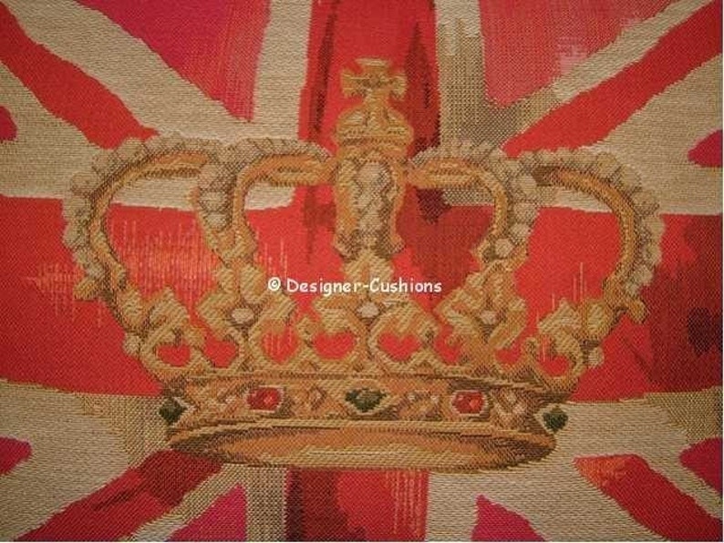 Union Jack Pink Design No 1 Tapestry Cushion Pillow Cover image 2