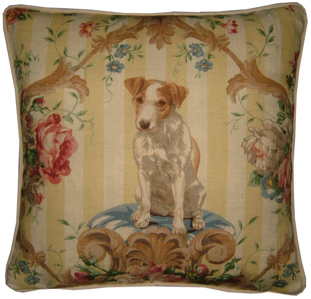 Jack Russell Terriers Belgian Tapestry Pillow Cover 3 