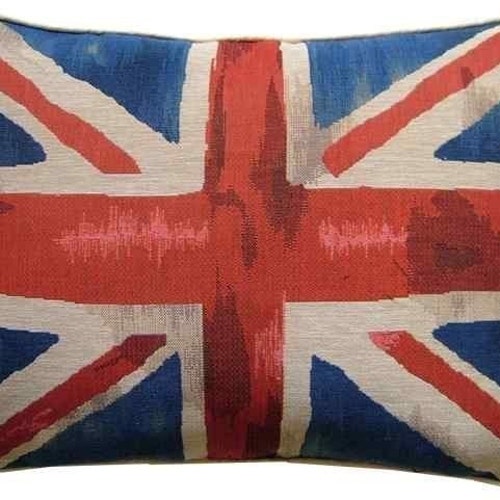 Union Jack Royal Blue Design 1 Oblong Tapestry Cushion Cover Etsy