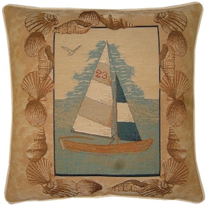 Segeln Yacht 23 Seaside Gobelin Kissen Abdeckung Sham