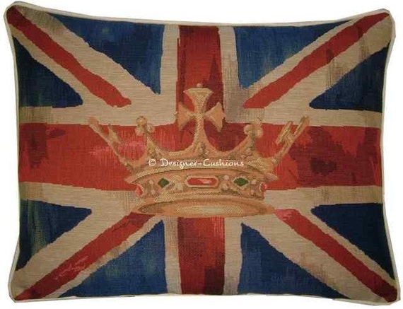 union jack tapestry cushion