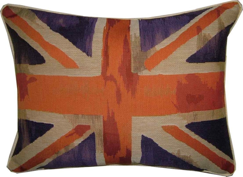 Union Jack Purple Design 3 Oblong Tapestry Cushion Pillow Etsy