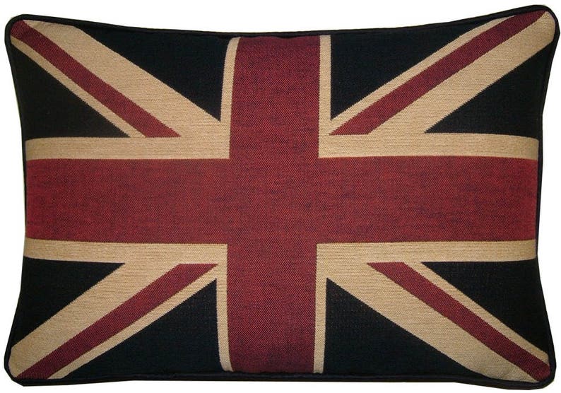Traditional Union Jack British Flag Tapestry Cushion Pillow Etsy