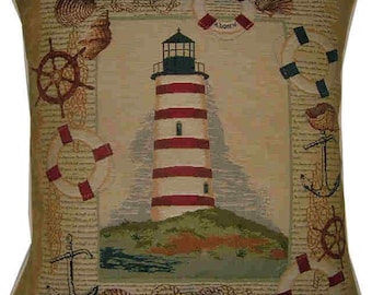 Lighthouse on the Hill Tapestry Cushion Cover Sham