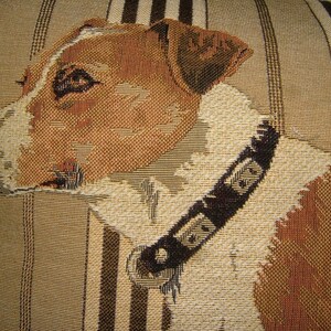 Jack Russell Sitting Stripe Oblong Tapestry Cushion Pillow Cover image 2