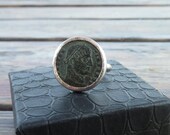 Statement Ring, Roman coin silver ring, authentic ancient coin, sterling silver and coin ring, ancient coin jewelry