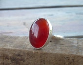 Carnelian ring,carnelian gemstone ring, sterling silver ring, statement ring, girlfriend ring, holiday gift