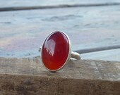 Carnelian ring,carnelian gemstone ring, sterling silver ring, Carnelian statement ring, girlfriend ring, holidays gift, gift for her,