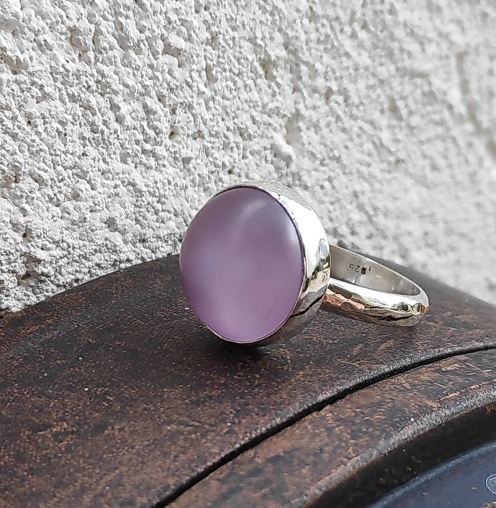 Lavender ring Lavender zircon ring cocktail ring in sterling Etsy