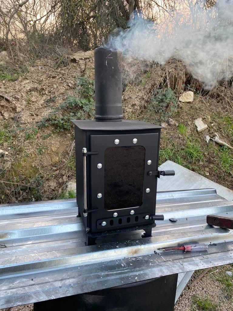 Wood burning stove, wood stove, camping stove, caravan stove, campervan stove, outdoor stove, tent stove, tiny house stove, stove