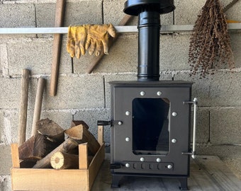 Mid Wood Stove for tiny house, caravan house stove, tent stove, wintergarden stove,firepit stove
