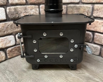 Tiny cute wood stove for campervan, caravan, tinyhome, tent stove, wood burning stove, rv stove, camp fire stove
