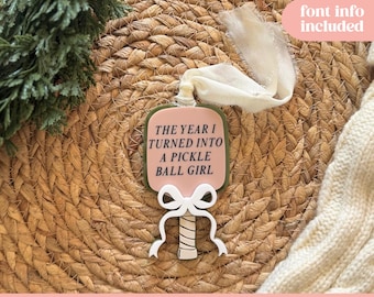 Enfeites de picles SVG, enfeites de natal de picles com laser, enfeites de natal fofos de picles SVG, O verão em que me transformei SVG