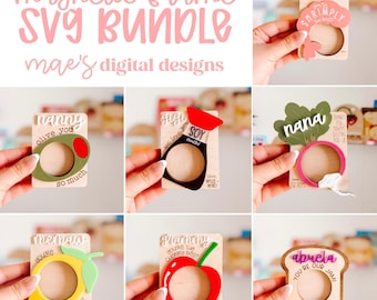 Photo Frame Bundle SVG, Mothers Day Magnetic Frame SVG, Fathers Day Magnetic Frame SVG, Cute Magnetic Frame Laser Files