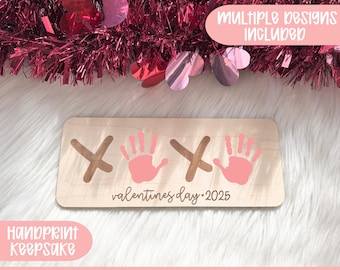 Valentine Handprint Keepsake SVG, Xoxo Valentine SVG, Xoxo Valentine Laser File, Cute Valentine SVG, Trendy Valentine Laser File