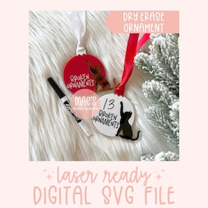 SVG Lustige Katze Weihnachtsverzierung, Katzenverzierung Laser-Datei, Kitty Verzierung SVG, Katzenweihnachtslaser-Datei, Katzenliebhaber Weihnachtsverzierung SVG