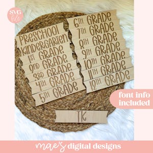 SVG Interchangeable First/Last Day School Laser File, First Day of Sign SVG, Last Day of Sign, Back to School SVG, Trendy School Laser File image 2