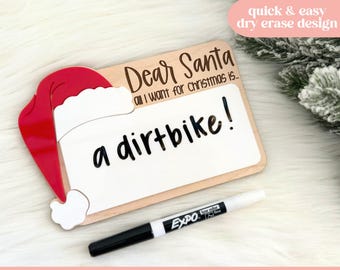 SVG Dear Santa File, Christmas Laser File, Dear Santa Dry Erase Sign, Dear Santa SVG File, Dear Santa Board Laser File, Dear Santa SVG