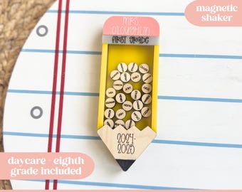 SVG Teacher Appreciation Magnetic Shaker, Teacher Gift Laser File, Teacher Appreciation SVG, Pencil Shaker SVG