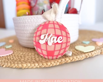 Disco Ball Valentine SVG, Disco Ball Valentine Tag SVG, Retro Valentine Basket Tag Laser File, Boy Valentine SVG, Cute Valentine Laser File