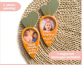 Calamita per frigorifero a forma di carota in formato SVG, cornice per foto di Pasqua in formato SVG, file laser moderno per Pasqua, file laser per cornice di Pasqua, cornice per foto di carota in formato SVG, Pasqua alla moda