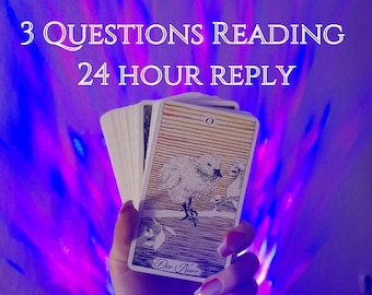 Gedetailleerde video met 3 vragen voor een tarotconsult (30 min). Praktische paranormale consulten, 24 uur per dag beschikbaar.