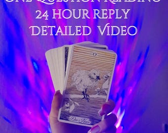 One Question Detailed Tarot Reading Video(15 min). 24 hour Psychic Answer.