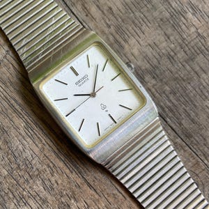 Seiko Quartz Square Tank Men's Watch 1970's With Original Bracelet