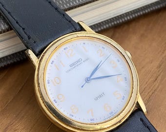 Vintage Seiko Spirit 5S21 6000 Sweep Second See Video Men Quartz