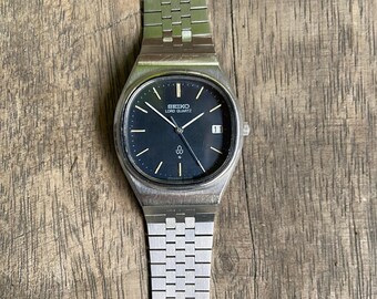 Rare 70's Square Seiko Lord Quartz 8242-5000 Vintage Men's