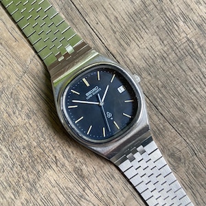 A175 希少 稼動品 SEIKO ローマン スクエア型 80年代ヴィンテージ A175 希少 稼動品 SEIKO ローマン スクエア型 80年代ヴィンテージ