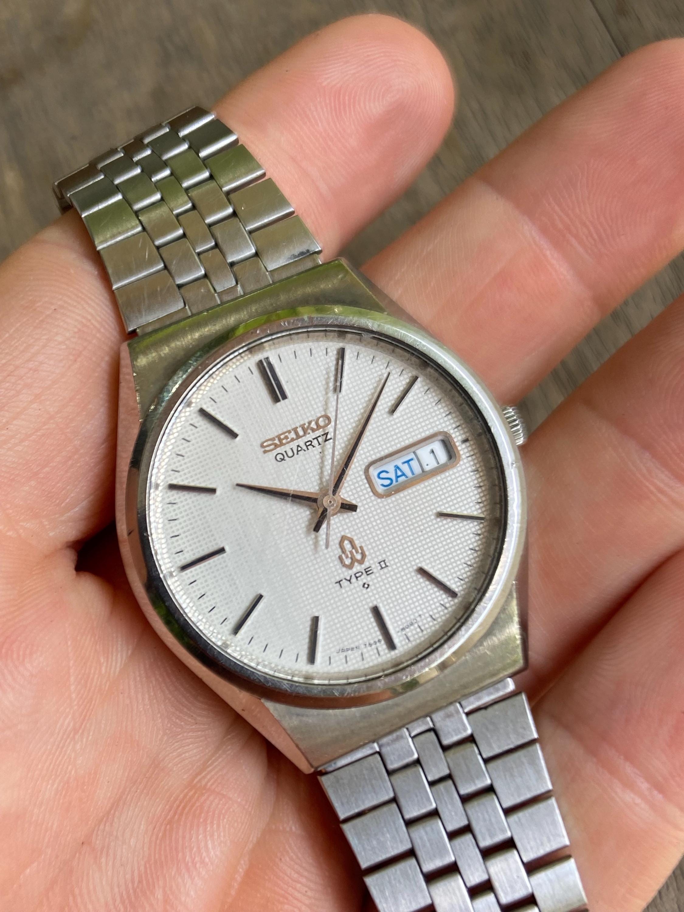Seiko Quartz Type II Men's Watch 1970's With Original Bracelet Ref
