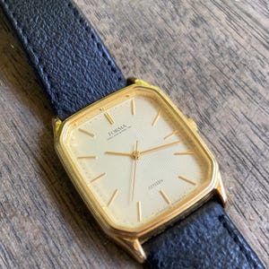 Mens Citizen Forma Quartz Neo Vintage men&#39;s watch with gold dial old money style
