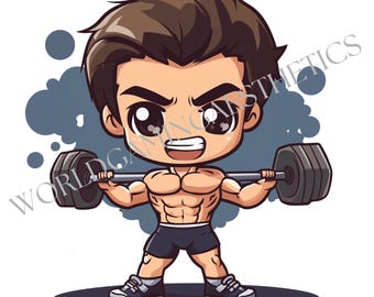 Fitness Art PNG - Fitness-Studio Workout-Design (Digitaler Download)