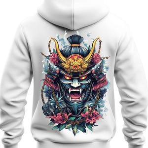 samurai mask art, samurai mask, samurai helmet, oni samurai mask, japanese oriental, japanese samurai, png, sticker, clipart. tshirt design