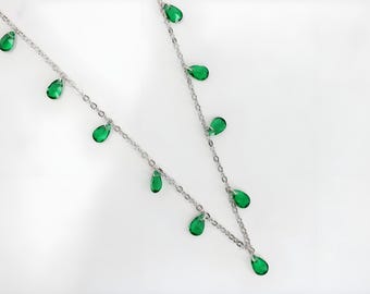 Emerald Dewdrop Necklace