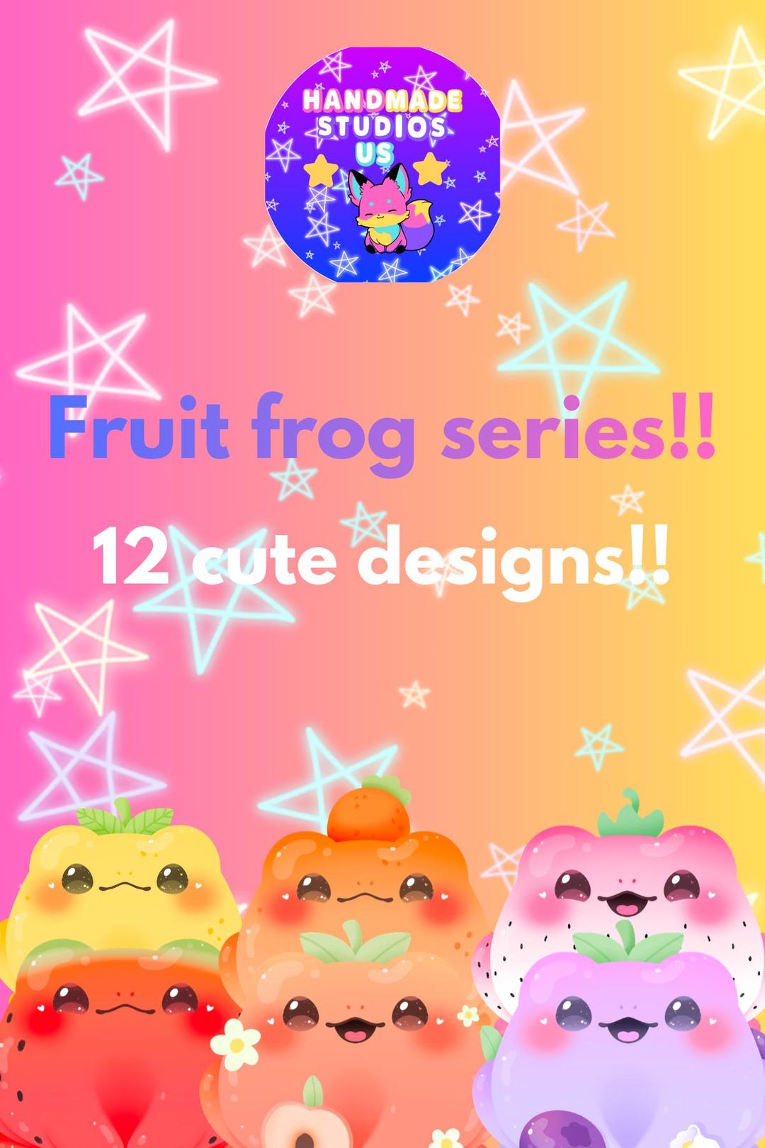Fruit Frog Series Halo Laminated Vinyl Stickers!!(individual Listing ...