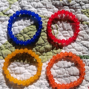 glass bead stretch bracelets!
