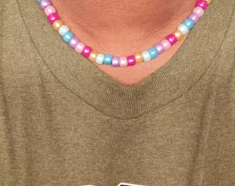 Colorful handmade kandi Necklaces - Beaded Choker - Rave Style - Fun Jewelry