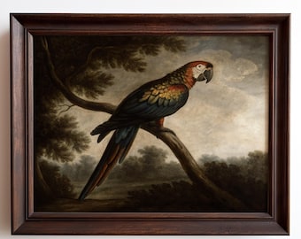 Macaw Wall Art Print: Exotic Tropical Bird (Framed or Unframed)