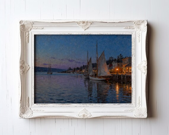 Puget Sound Oil Painting Art Print - Framed or Unframed