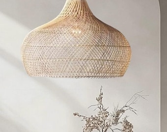 Rattan Pendant, Light Fixture, Ceiling Light, Coastal, Handcrafted, High Quality, Bamboo, Lights.
