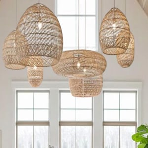 Large Pendant Light for Bedroom, Living Room, Kitchen Decor. Japandi. Trending Modern